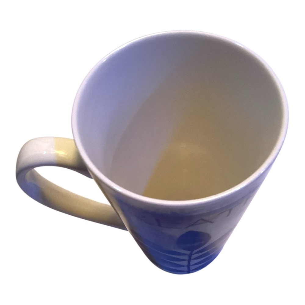 Gibson Home Michael Mullan “Breathe” Tall Latte Coffee Mug Botanical Cup - Picture 4 of 5